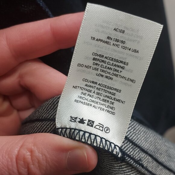 The Row Dark Wash Blue Denim Double Breasted Jean Denim Jacket - Picture 8 of 8